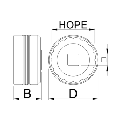 Unior 1671.HP Bottom Bracket Socket HOPE | The Bike Affair