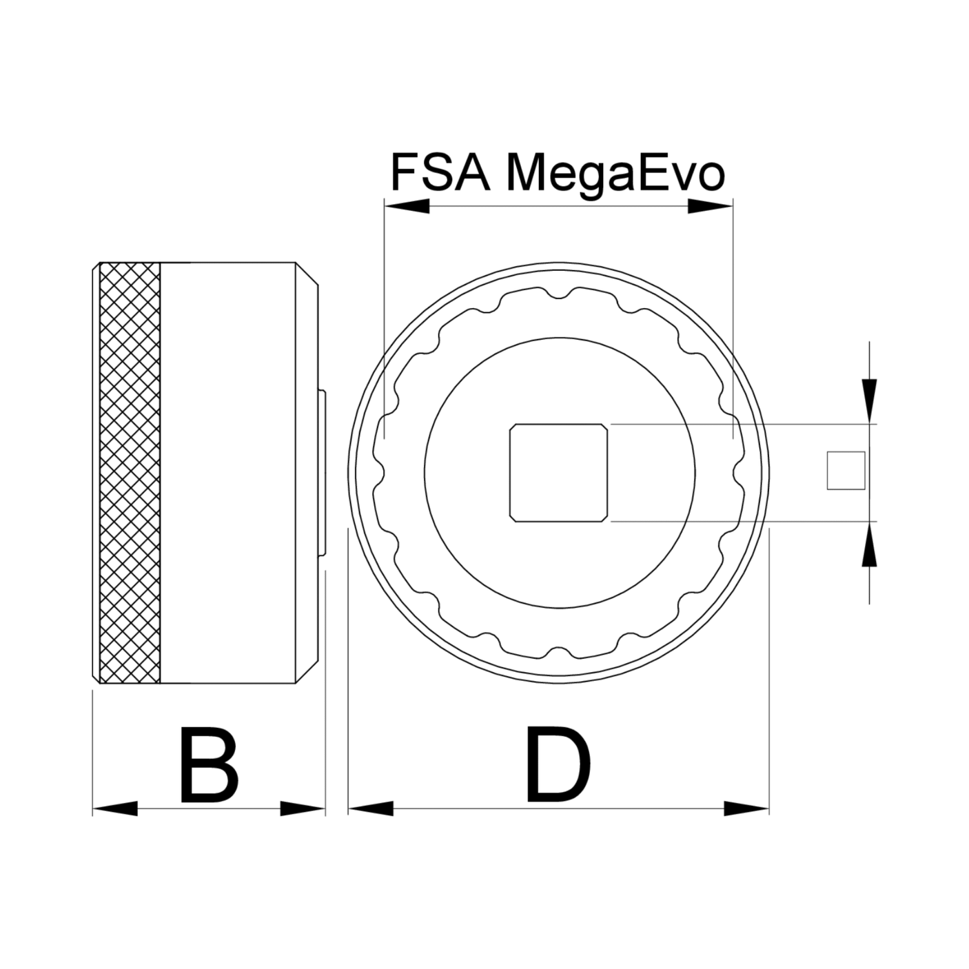 Unior 1671.Mevo Bottom Bracket Socket MegaEvo | The Bike Affair