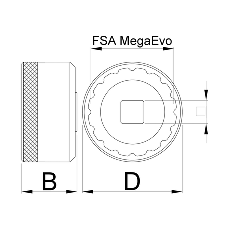 Unior 1671.Mevo Bottom Bracket Socket MegaEvo | The Bike Affair