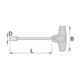Unior 193N Socket Wrench with T- Handle - 16 | The Bike Affair