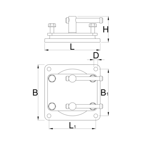 Unior 721.1/6 Swivel Base for 721/6 and 721Q/6 125 | The Bike Affair