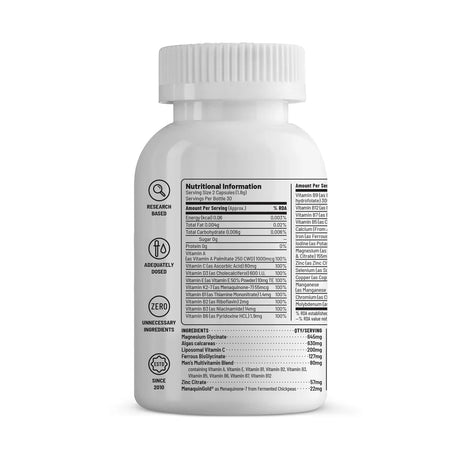 Unived Basics Multivitamin & Minerals - Men Vegan Capsules | The Bike Affair