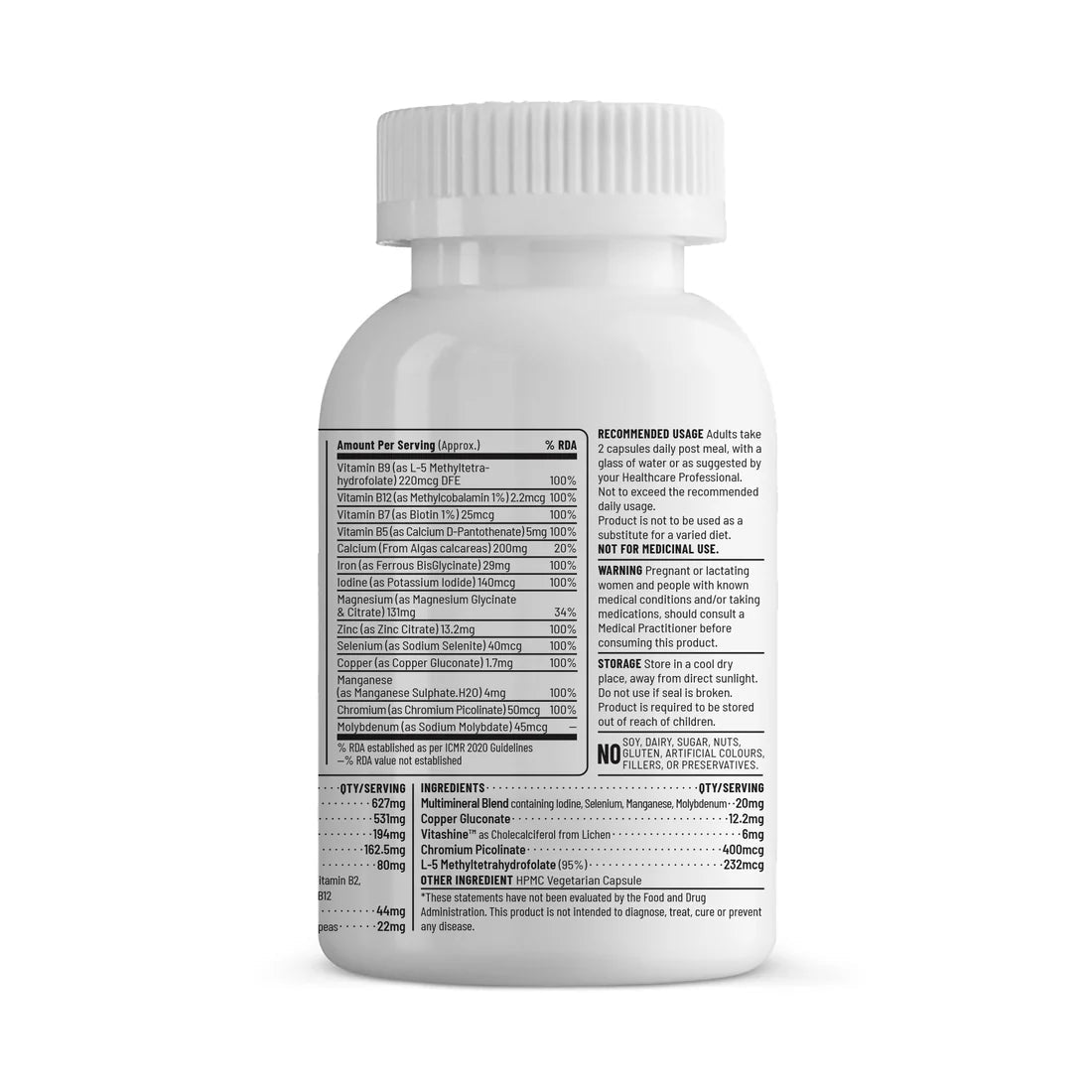Unived Basics Multivitamin & Minerals - Women Vegan Capsules - 60 | The Bike Affair