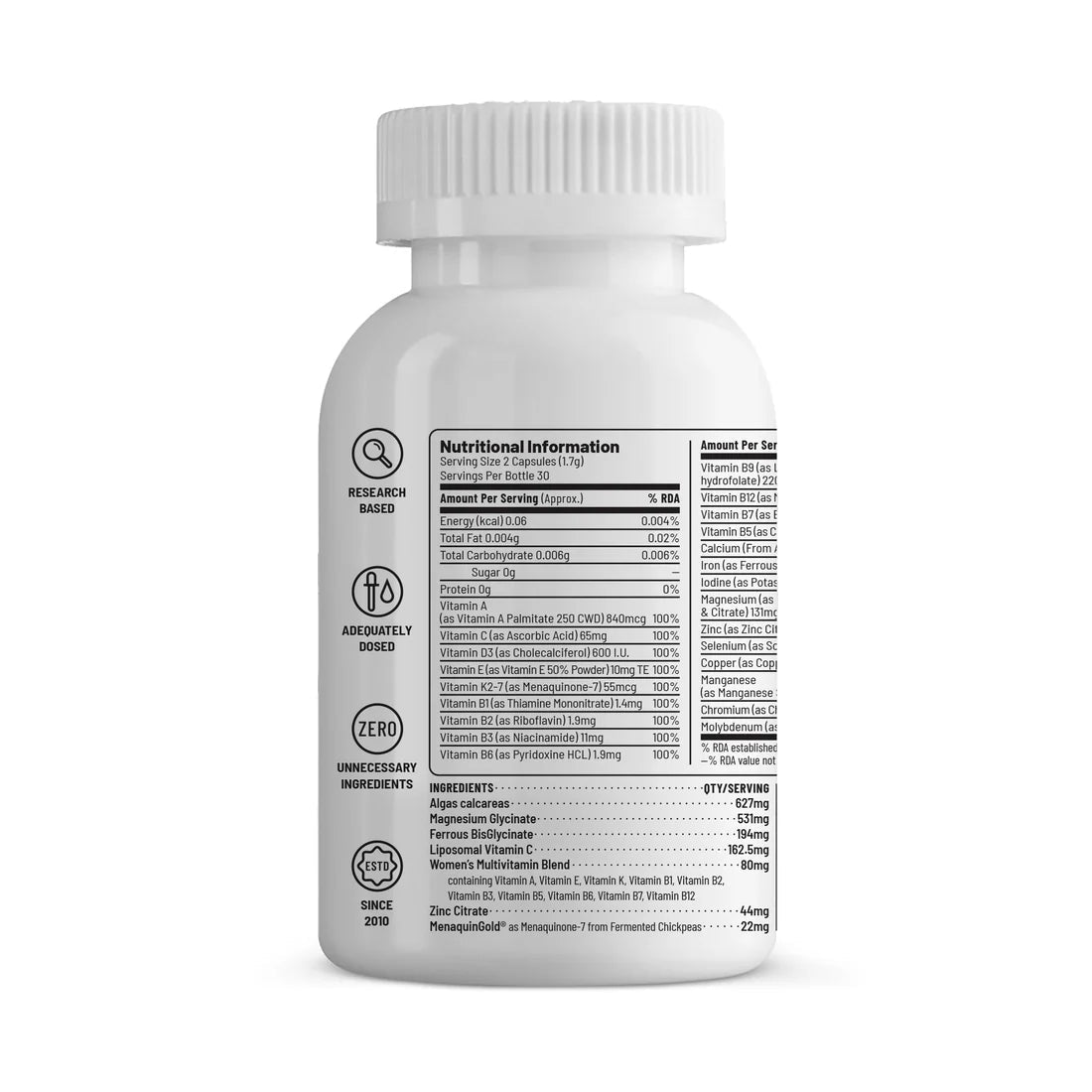 Unived Basics Multivitamin & Minerals - Women Vegan Capsules - 60 | The Bike Affair
