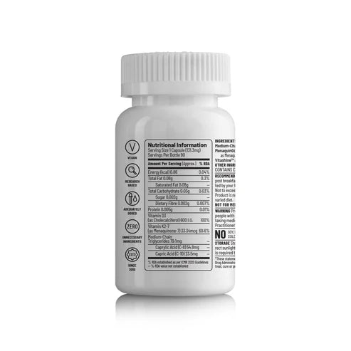 Unived D3+K2 - 7 Vegan Capsules | The Bike Affair