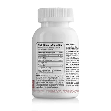 Unived L-Arginine Vegan Capsules (60) | The Bike Affair