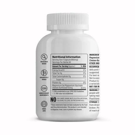 Unived Magnesium Glycinate Chelate Buffered Capsules | The Bike Affair