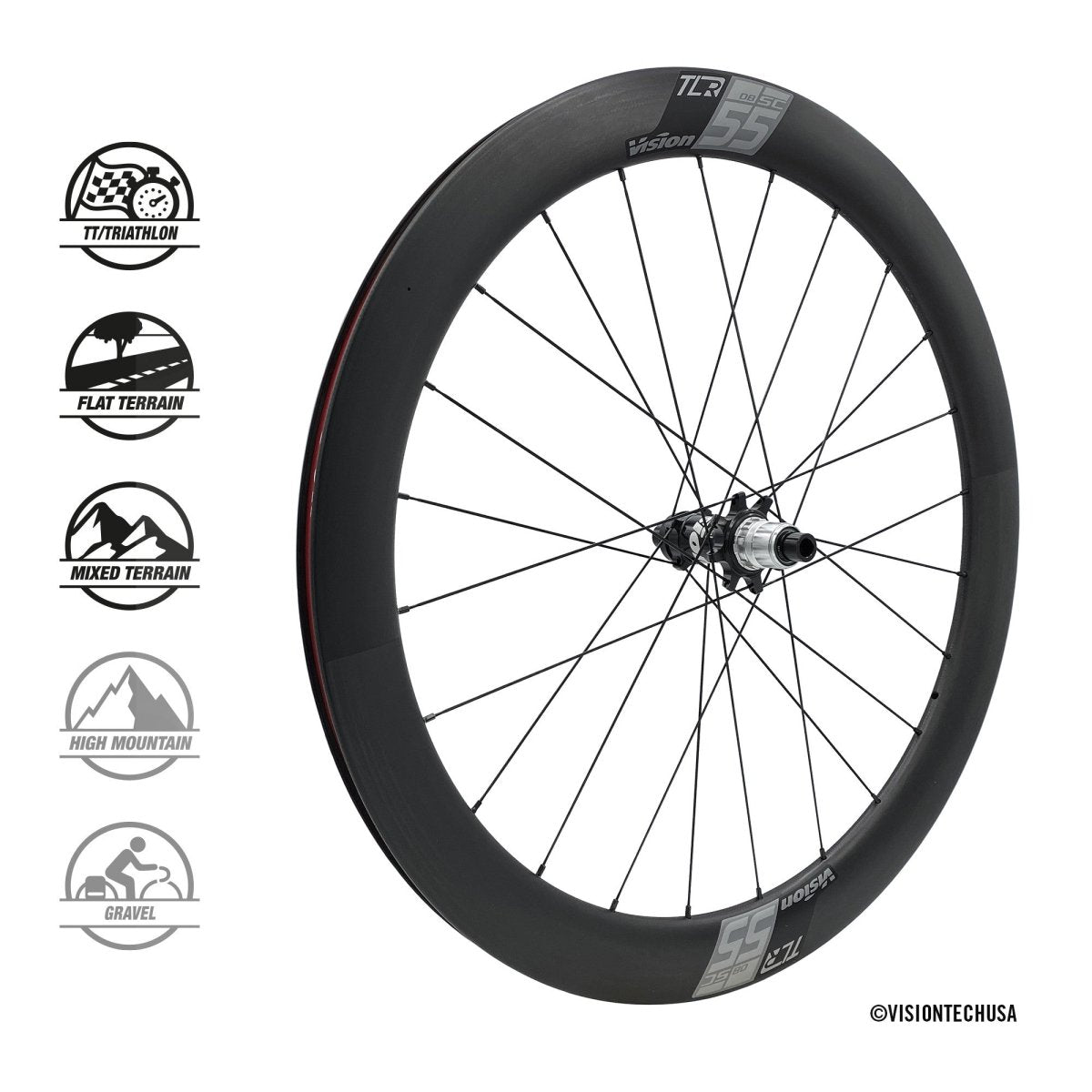 55mm carbon wheelset best sale