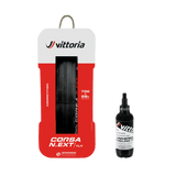 Vittoria Corsa N.ext Tubeless Tyre (700x28) Twin Pack + Universal Sealant | The Bike Affair