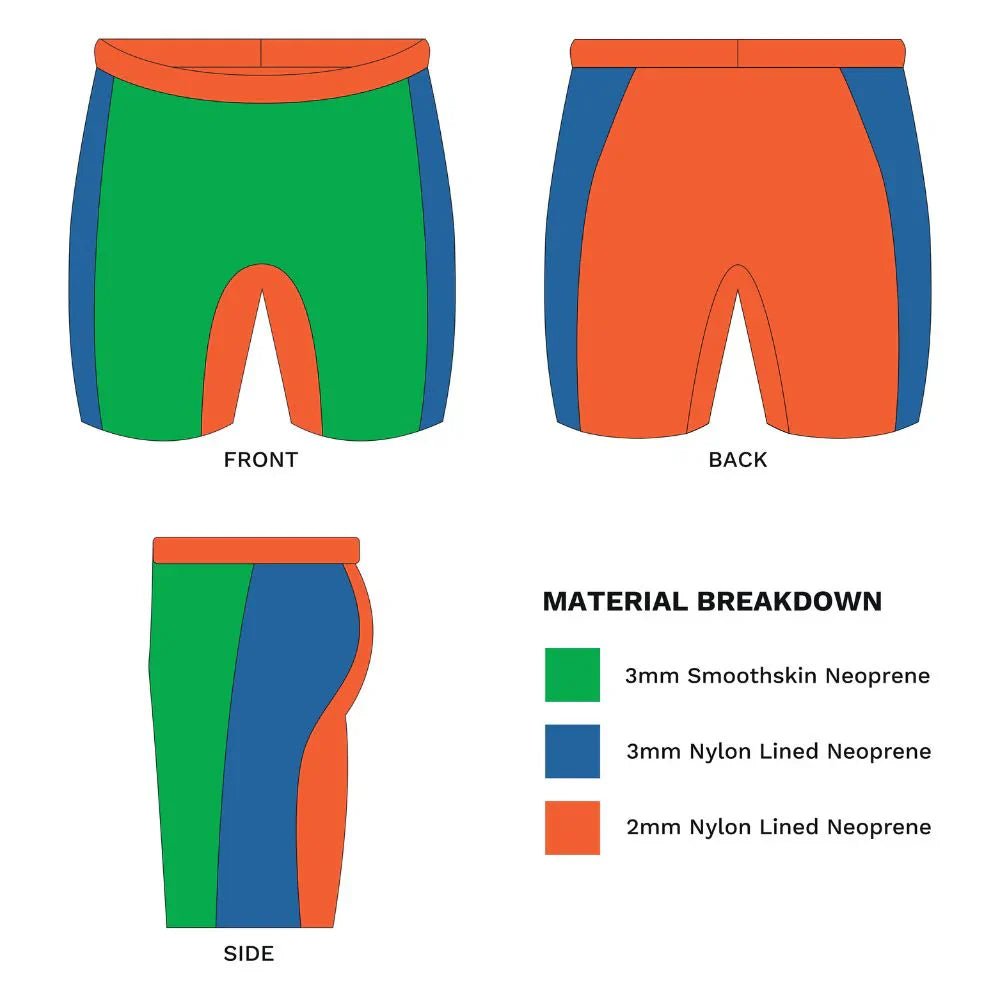 Zone3 Neoprene Buoyancy Men’s Shorts Active - Flex 3/2mm | The Bike Affair