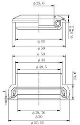 Tangeseiki Technoglide ZS225X Zero-Stack Headset, ZS44/EC44