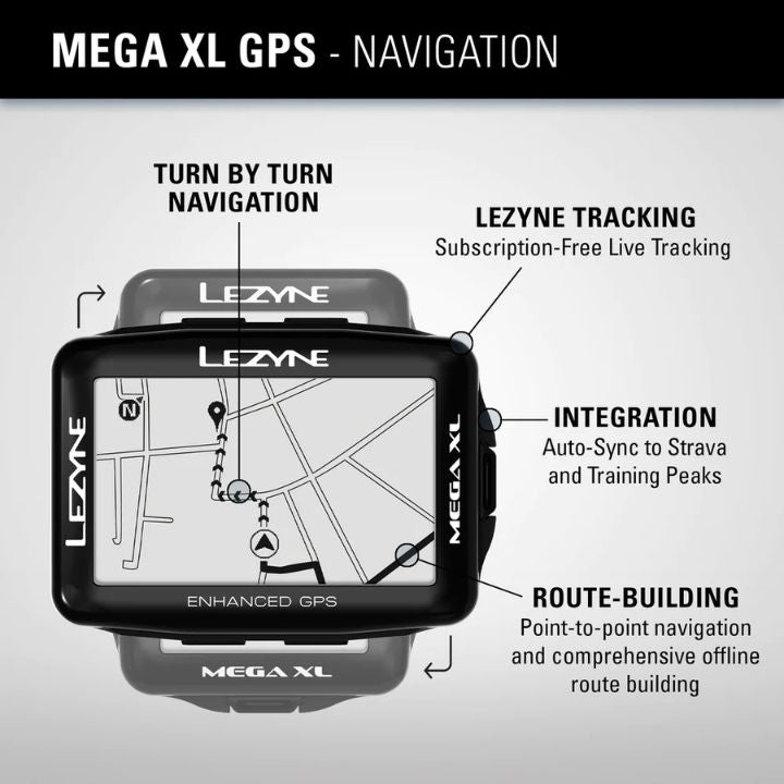 Lezyne Mega XL GPS Cyclo Computer | The Bike Affair