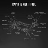 Lezyne RAP II Multi Tool Kit (18 Functions) | The Bike Affair